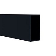 Aluminium sight plank zwart RAL9005 2x5x178 cm. ~