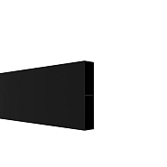 Aluminium sight plank zwart RAL9005 2x10x178 cm. ~