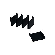 Aluminium sight afstandhouder 50 st. zwart RAL9005 2 cm. ~