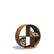 Logg houtopslag CorTen rond