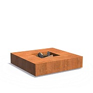 Quad vuurtafel 120x120x28 cm. CorTen ~