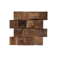 Wood panels 07 interlock natural 10x10 cm. ~
