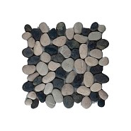 Pebble regular mix black & brown 30x30 cm. ~
