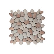 Pebble regular pink white 30x30 cm. ~