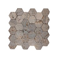 Parquet hexagon sunset brown 30x30 cm. ~