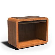Station 119x60x90 cm. Corten + Bamboe ~