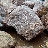 Brons graniet zwerfkei >50 cm. ~