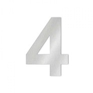Heibi Huisnummer RVS Midi nr. 4 12x8 cm. OP=OP