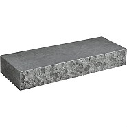 Spotted Bluestone traptrede bekapt hoekstuk uitw. 50/35x15 cm. ~