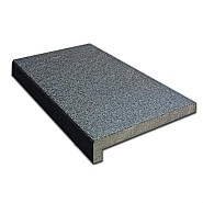 Chinese basalt G684 randtegel gevlamd type C R=150 50x30x5/3 cm. ~