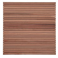 Keruing scherm 180x180 cm. 50 Lamellen 1,5x7 cm. Premium ~