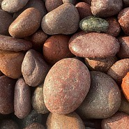 Beach Pebbles Bruin-Paars (Pebbles Cappuccino) 30-50 mm.  - 0,5 m³ BigBag á 800 kg. OP=OP