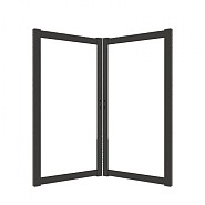 Boston maatwerk dubbele poort max. breedte 400 cm. max. hoogte 100 cm. ~