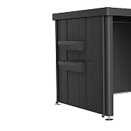 FloraBoard voor Zijdak berging Neo donkergrijs-metallic ~