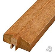 Bangkirai afdekprofiel 32x68x1800mm (tbv dubbel rabat, sponning 7mm) bc ~
