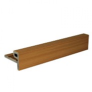 NTW eindprofiel Castellation UH50 Red Cedar tbv wand 7x5x300 cm. ~