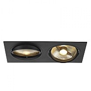 NEW TRIA ES111 2 SQUARE zwart 2xGU10 klemveren ~