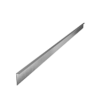 Stalen kantopsluiting (verzinkt) met gezette rand 230x10 cm. (2 mm.) ~