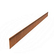 CorTen kantopsluiting met geplette rand 230x15 cm. (2 mm.) ~