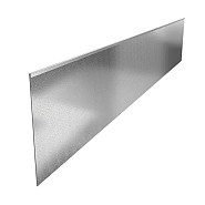 Stalen kantopsluiting (verzinkt) met geplette rand 230x39 cm. (2 mm.) ~