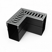 Gardendrain RVS-Inox Viking Line Corner 6,5/10 cm. ~