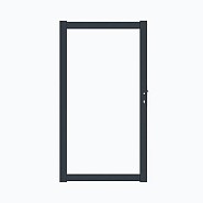 Boston alu vulbaar poortframe 120x183 cm. RAL9005 incl. insteekslot ~
