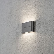 Chieri PowerLED 230V wandarmatuur flush twinlight 17x9cm, 2x 6W ~
