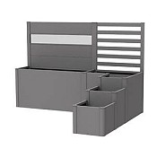 Hoekprofiel plantenklimrek / schutting DaVinci kwartsgrijs metallic ~