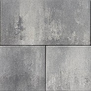 Betontegel donkergrijs gemeleerd 60x30x6 cm. ~