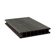 Dual Straight holle plank Silver Teak 400x16,2x2,8 cm. ~