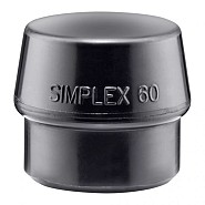 Hamer stratenmaker (middel 60) Rubberkop ZWART (enkel de losse kop!) ~