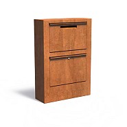 Staande brievenbus Paca CorTen 125x87x30 cm. ~