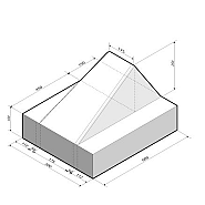 Bochtbeschermblok 50x60x40 cm reflexion white 154 ~