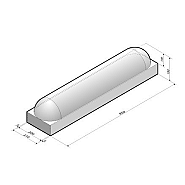 Schampband 21x18x95 2-zijdig rond reflex white 154 ~