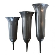 Grafvaas 37 cm antraciet ~