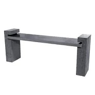 Donker grijs graniet G654 bank Morena ~