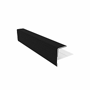 NTW alu eindprofiel tbv Castellation Pro Ebony zwart 5x5x300 cm. ~