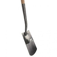 Spade met hals blank geslepen 100cm steel ~