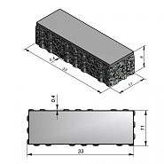 Flex Fusion Carbon Intense 33x11x8 cm. 4 mm. nok 1/1 facet ~