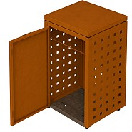 Kliko ombouw 240 ltr. CorTen met vast deksel