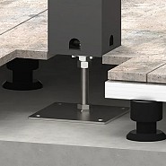 In hoogte verstelbare voetplaat voor Pergola donkergrijs metallic ~