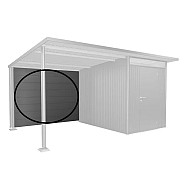 Achterwand L AvantGarde kwartsgrijs-metallic ~