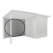 Achterwand L AvantGarde zilver metallic ~