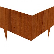 Multi-Edge Metal hoekstuk corten 27,5x27,5 cm. ~