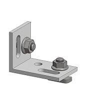 Multihoek incl. 2 bouten + 2 moeren t.b.v. balk 40x40 en 40x75 mm, 10 st./doos