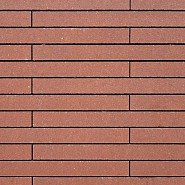 Panorama steenstrip 60x2x4 cm. Tuscan Red intense gezaagd ~