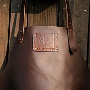 Cooking leather apron leer Ø60x80 cm. ~
