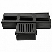 U-Drain afvoergoot WaterWijs 5-10-T koppelstuk zwart ~