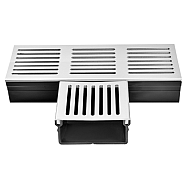 U-Drain afvoergoot WaterWijs 5-10-X hoekstuk zilver ~