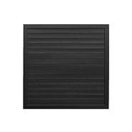 Vuren tuinscherm Hillhout Basic Excellent 180x180x4,5 cm. zwart gespoten (RAL 9005) ~